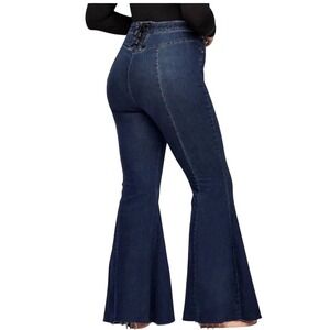 We The Free Womens High Rise Flare Jeans Blue Bell Bottom Size 29